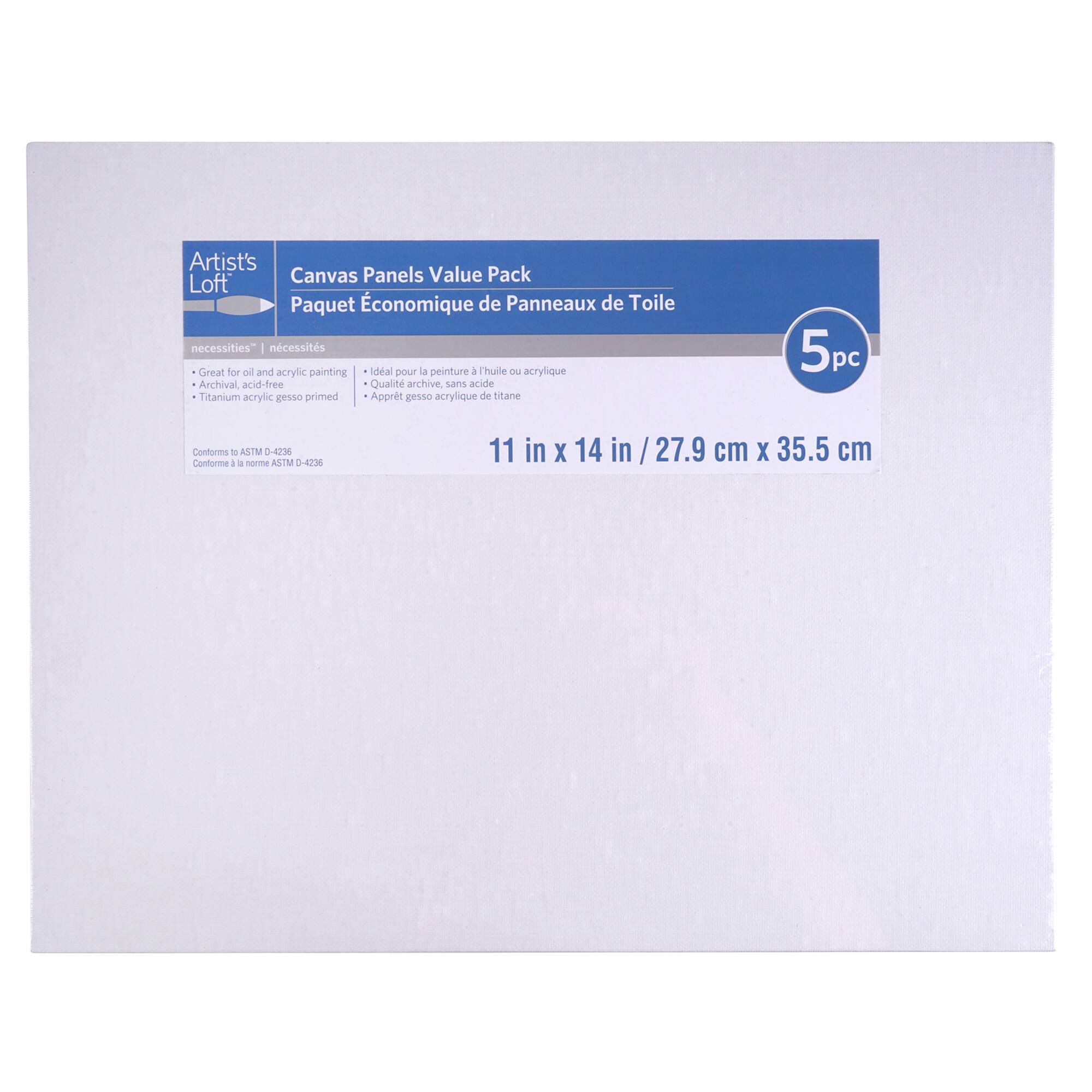 6 Packs: 5 ct. (30 total) Value Pack Canvas Panels by Artist's Loft® Necessities